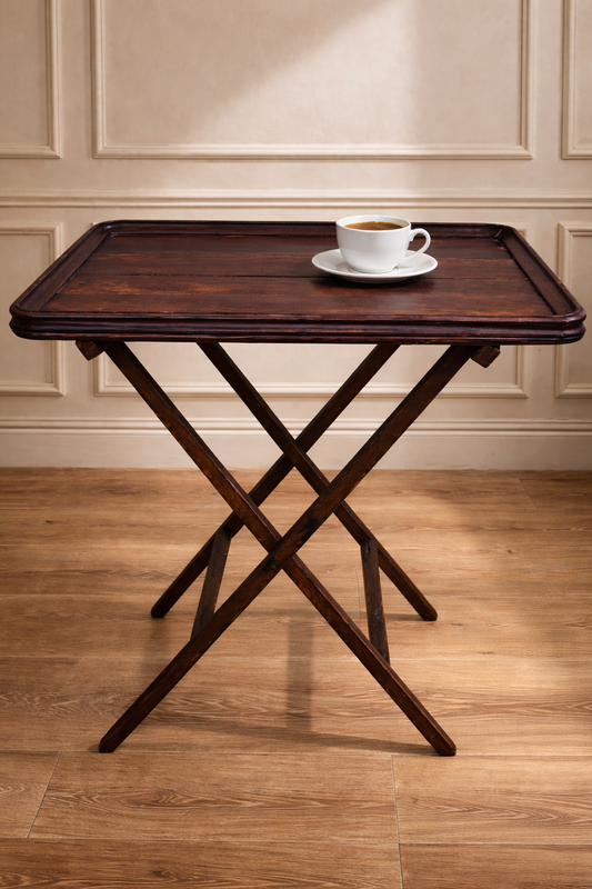Antique Mahogony Butlers Tray on Foldable legs