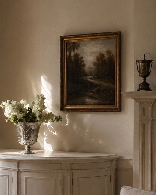 Vintage Silver Mercury Glass Effect Vase