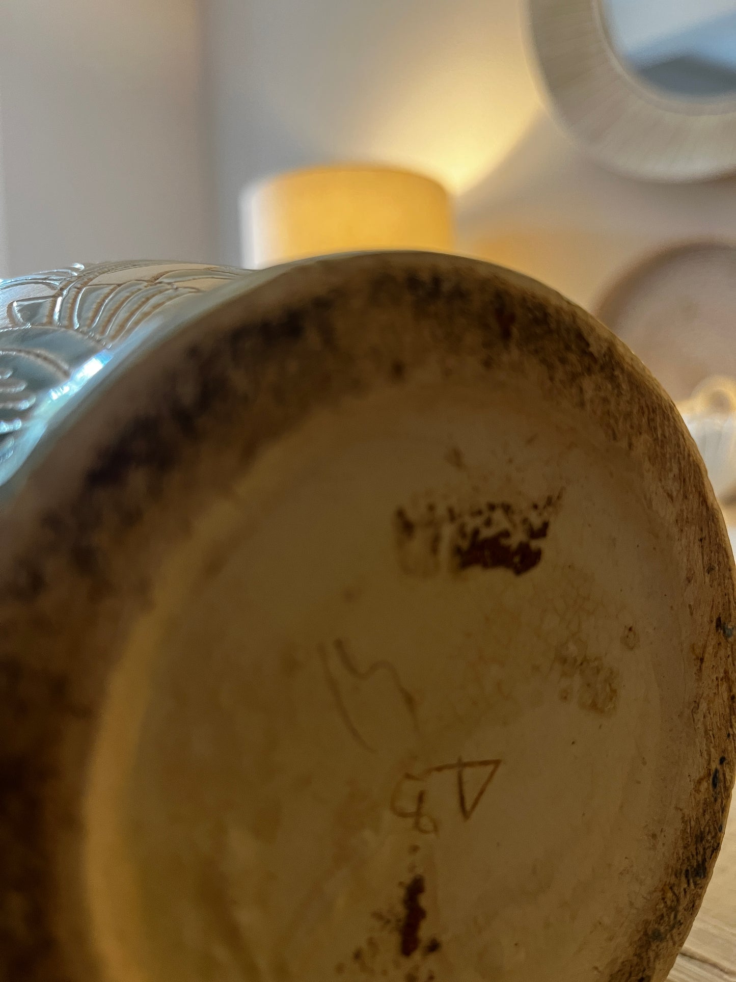 Tall Mid century Vintage European Etched Vase