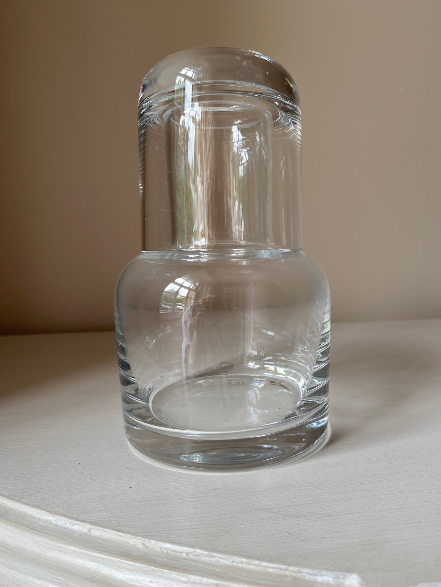 Country House Heavy Glass Water Carafe and Glass