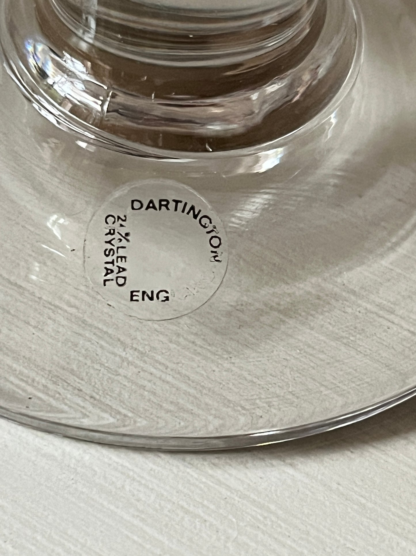 Vintage Dartington Crystal Footed Vase