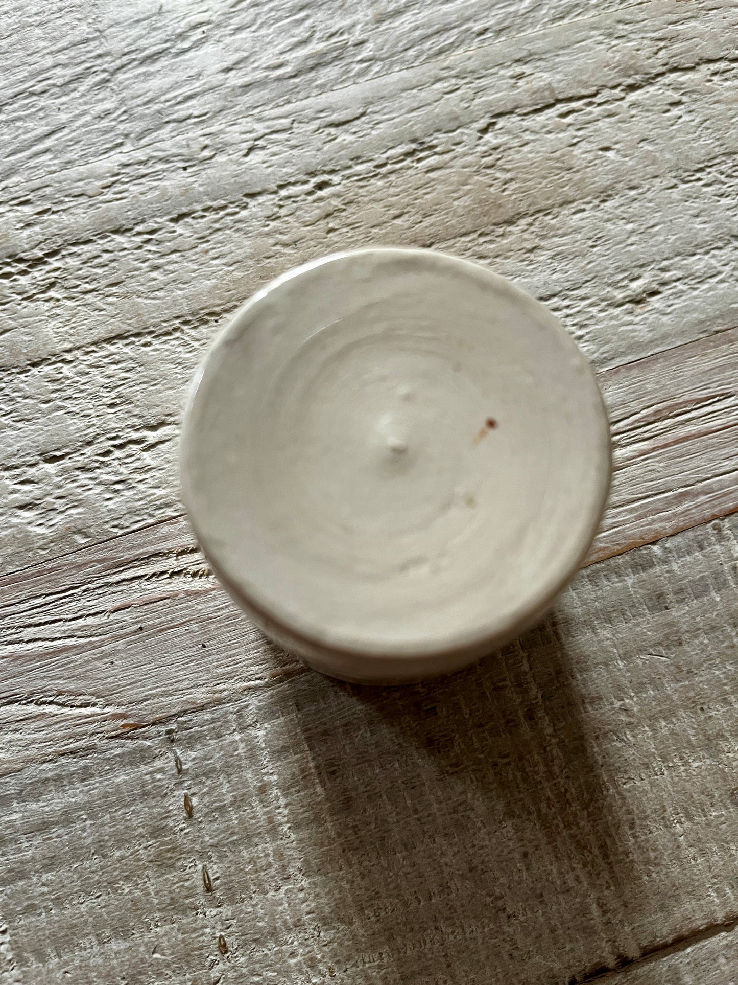 Cream Glossy Ink Bottle Match Holder