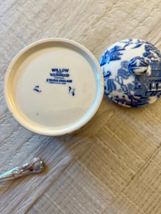 Antique Wedgwood Willow Condiment Pot