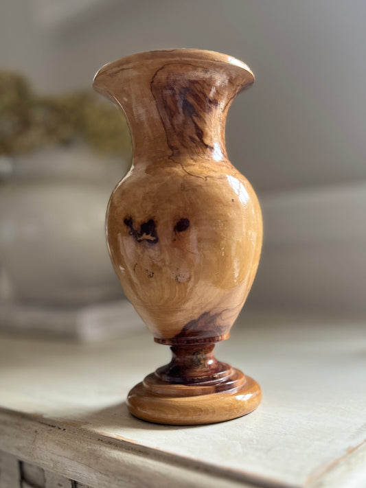 Hand Made Turned Wooden Vase