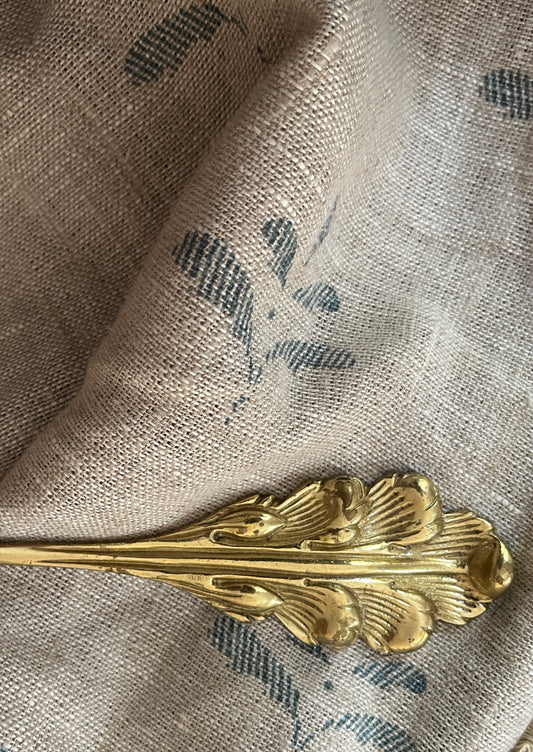 A Pair of Antique Heavy Brass Tie Backs