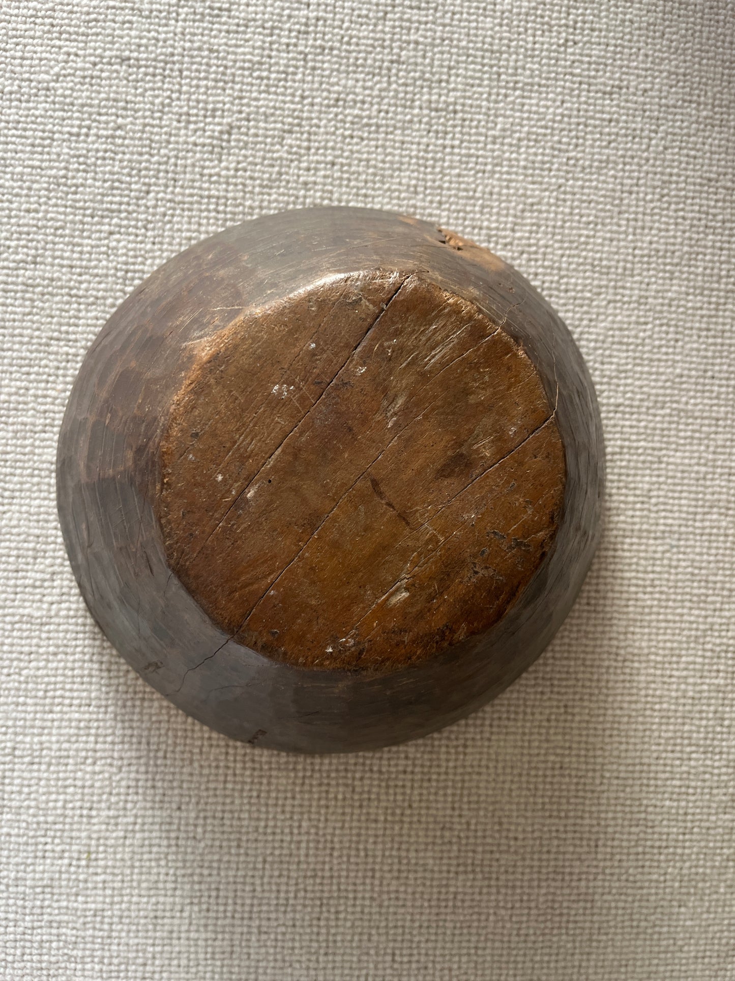 Antique Wooden Mortar Bowl