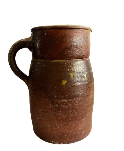 Antique 19th Century French Stoneware Jug – Rustic Farmhouse Decor
