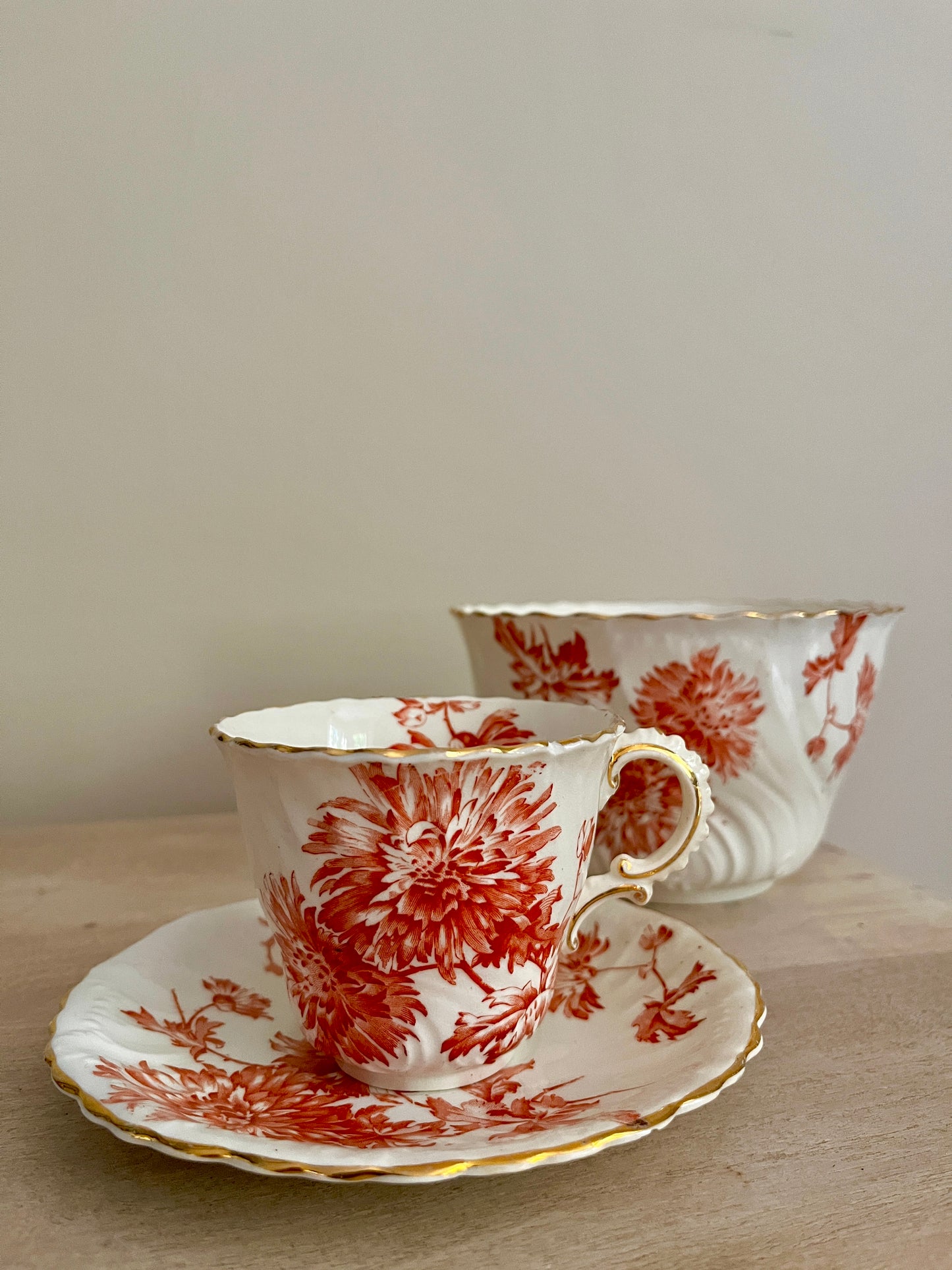 Antique 11 Piece Crysanthemum Tea Set