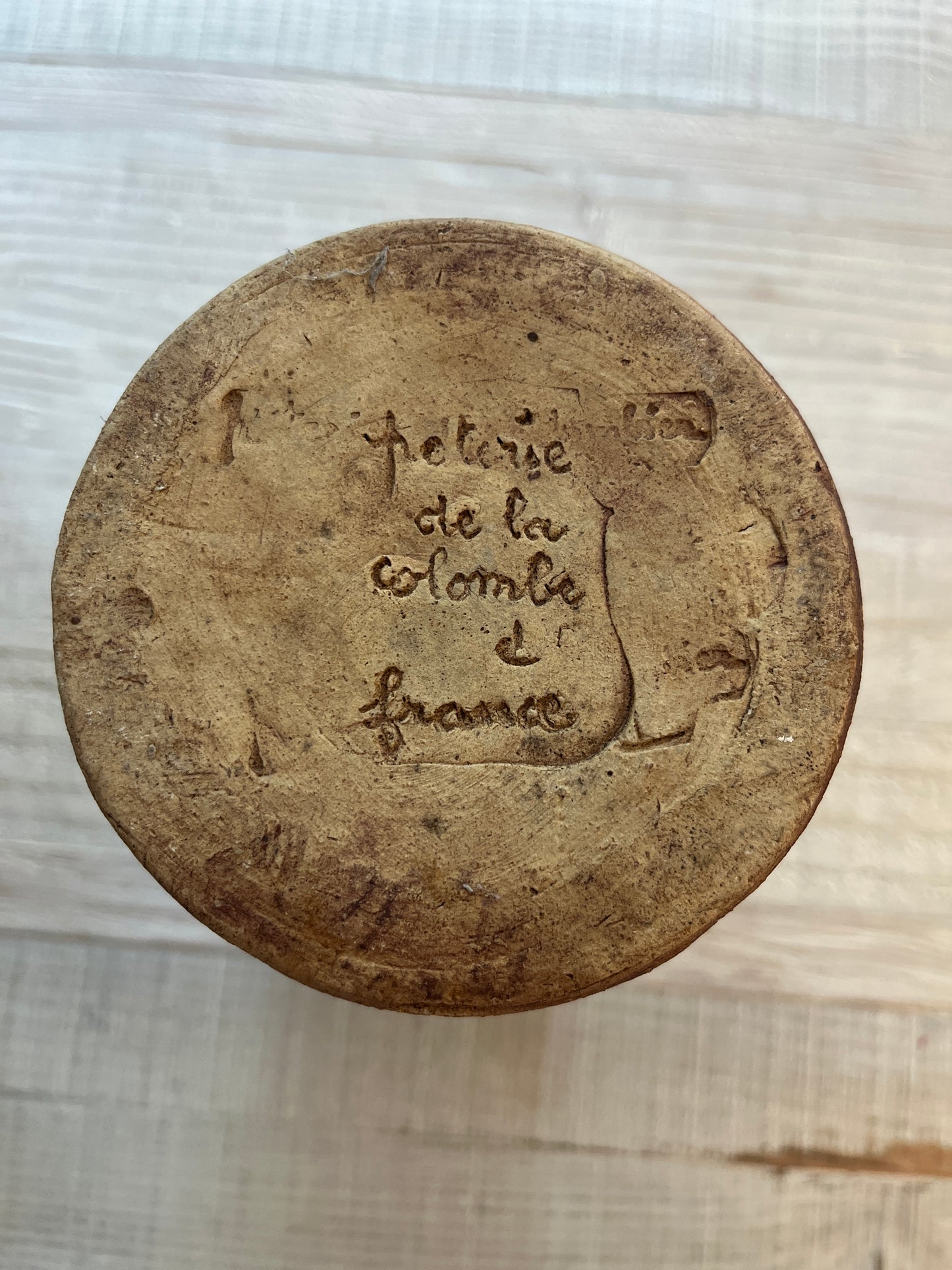 Mid-century French Stoneware Vase – La Poterie de la Colombe (c. 1960s)