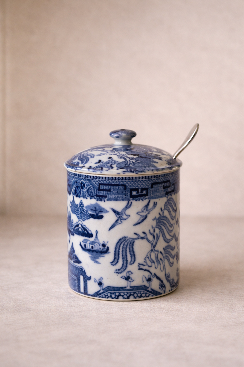 Antique Wedgwood Willow Condiment Pot