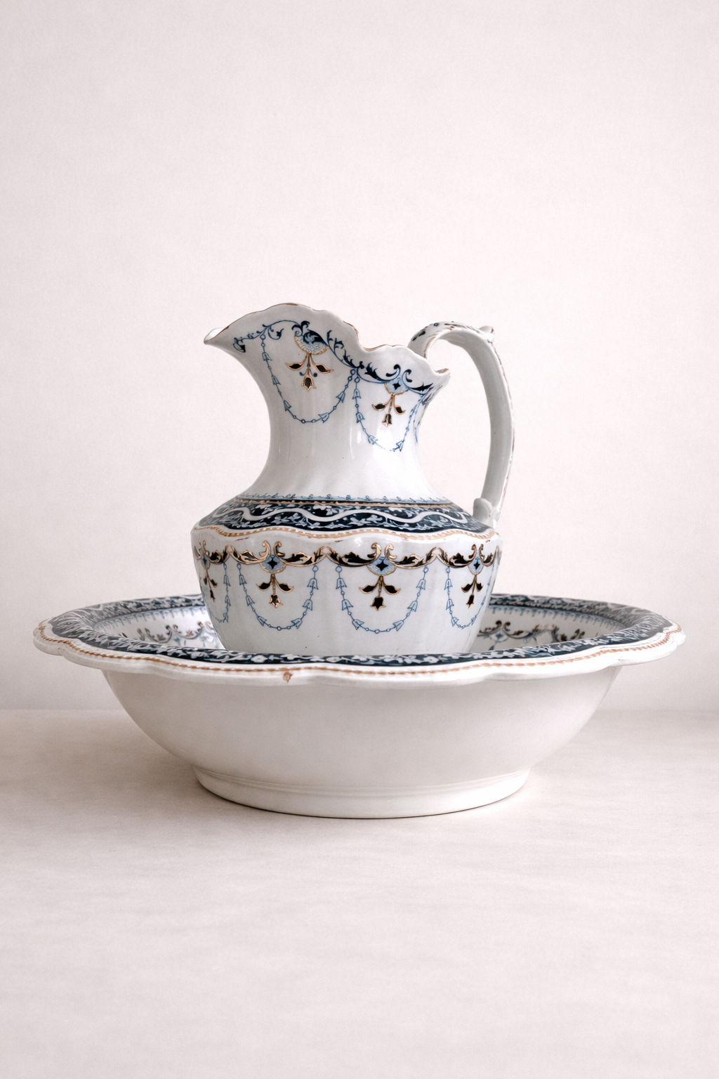 Antique Pitcher and Bowl by Grindley & Co