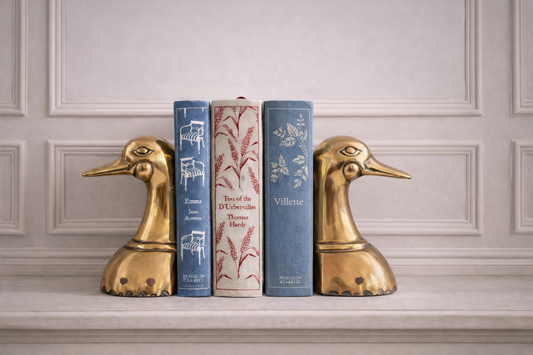 Pair of Vintage Brass Duck Head Bookends