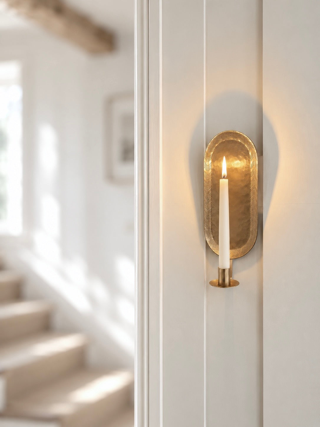 Vintage Brass Effect Wall Sconce for Candle