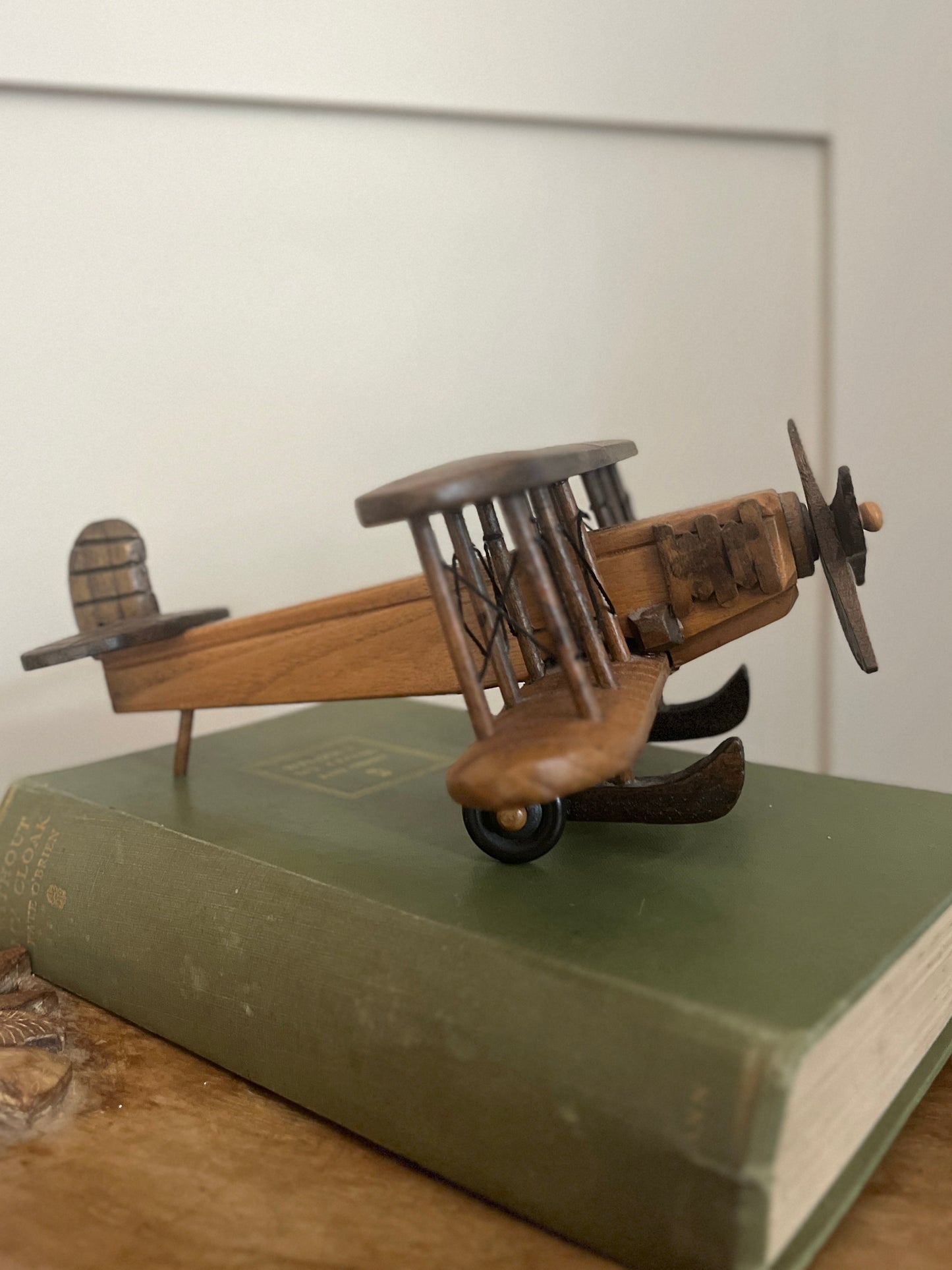Vintage Milano Classics Wooden Biplane Display Model