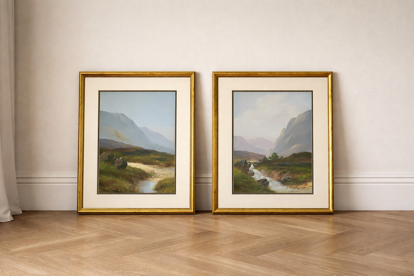A Matched Pair of Framed Watercolour Paintings by W. Stanford