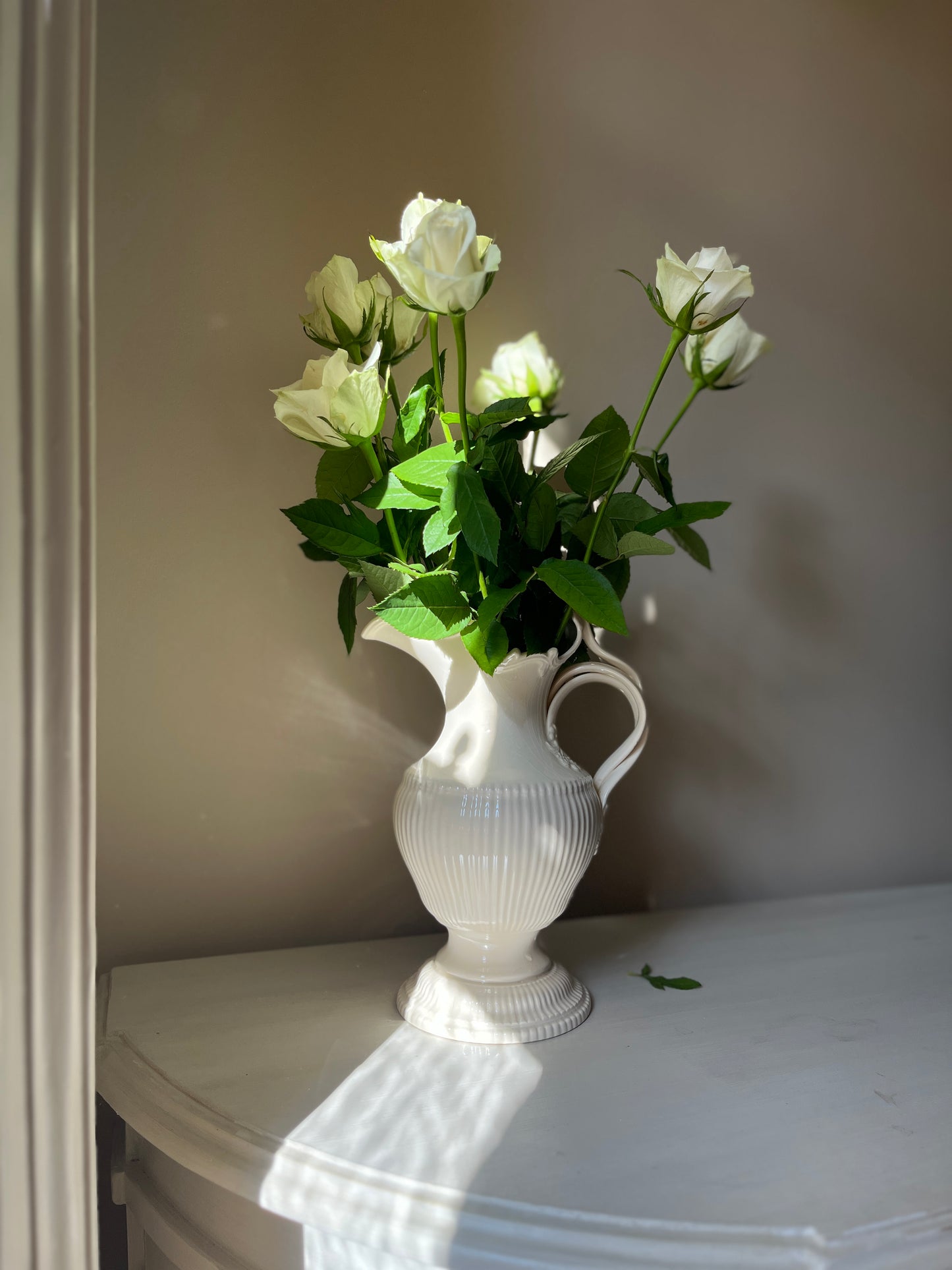 Royal Creamware Originals Large Rococo Revival Ewer Jug – 27 cm