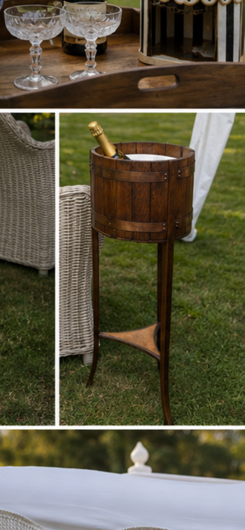 Vintage Barrel Planter or Drinks holder