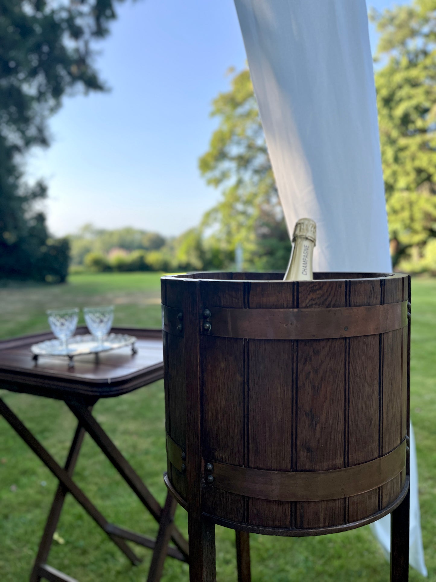 Vintage Barrel Planter or Drinks holder