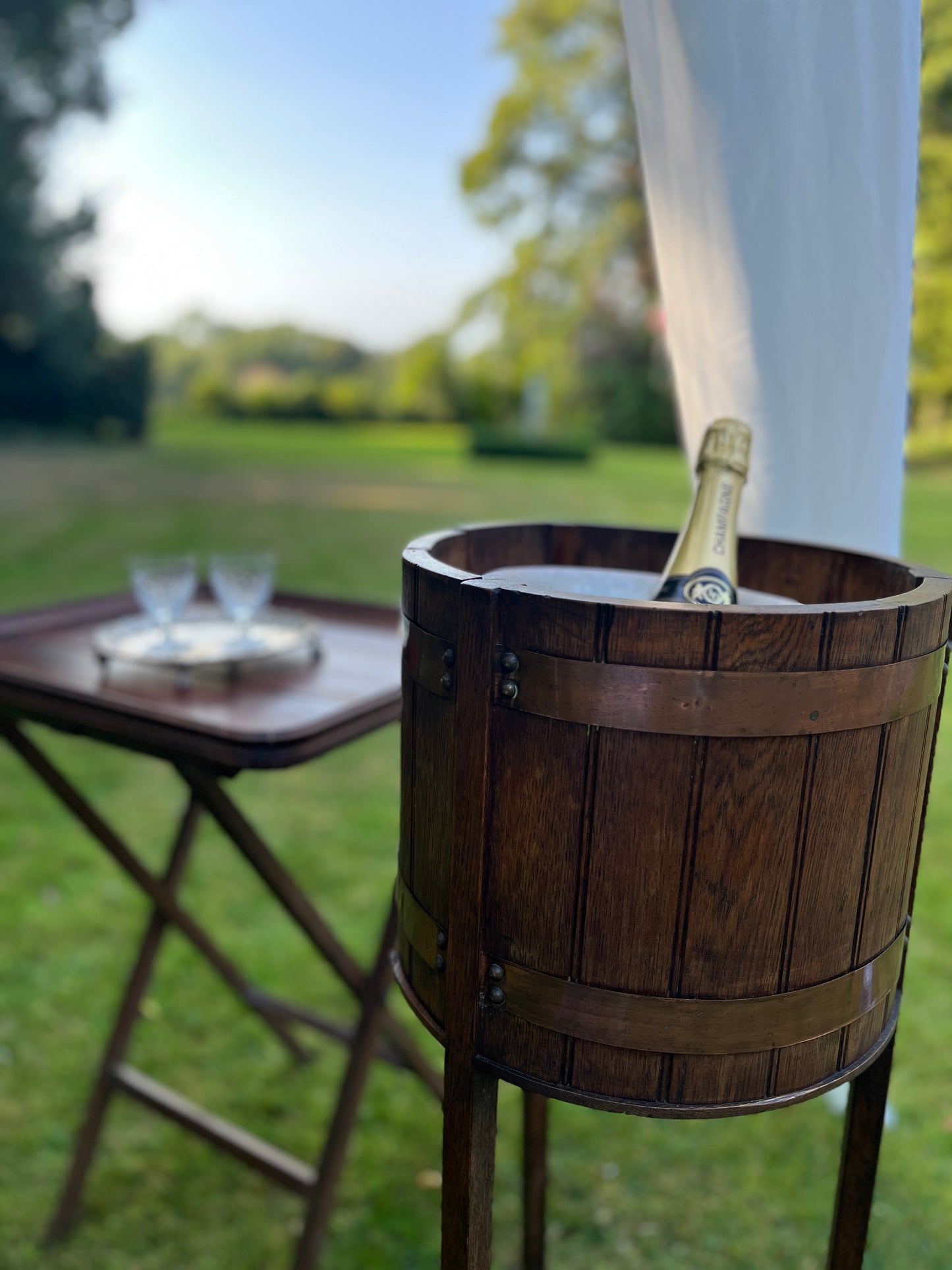 Vintage Barrel Planter or Drinks holder