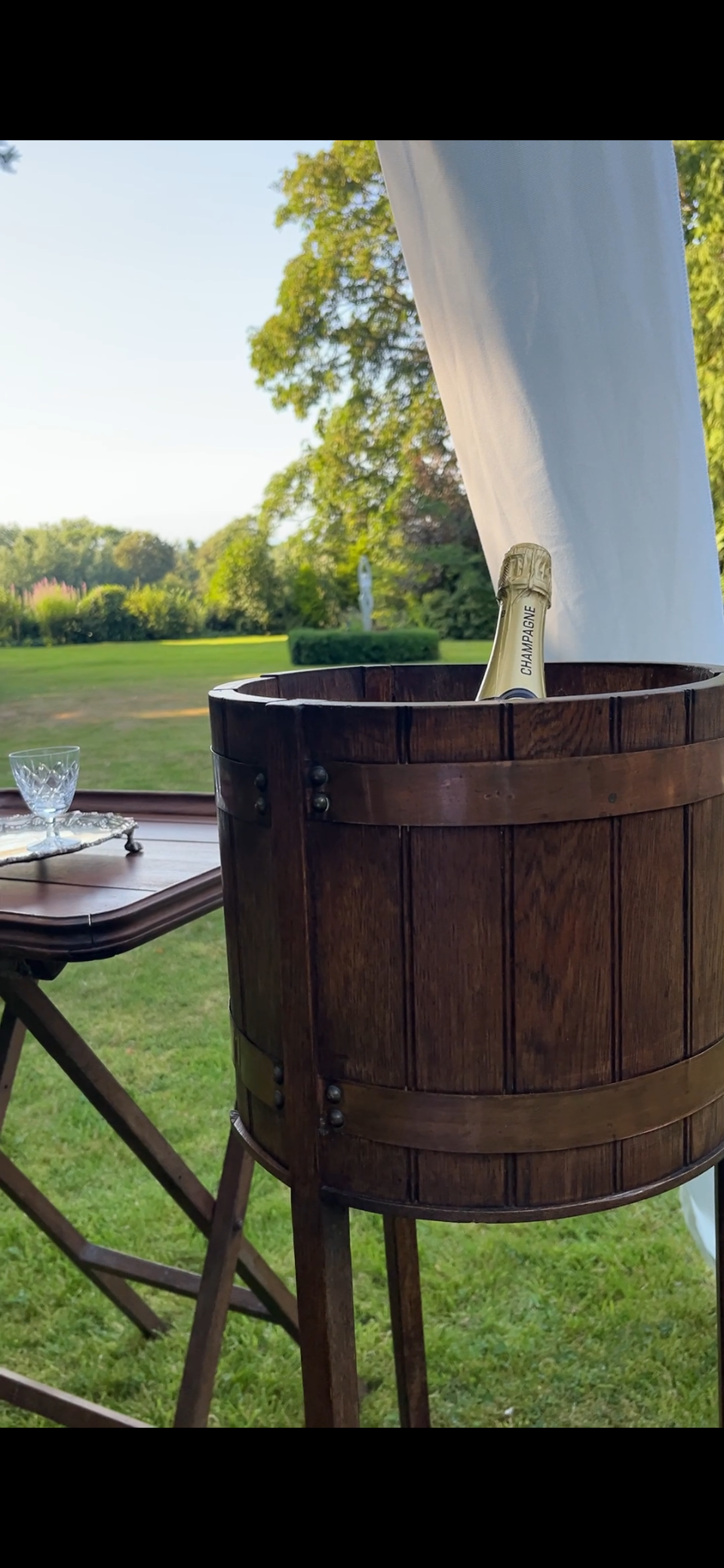 Vintage Barrel Planter or Drinks holder