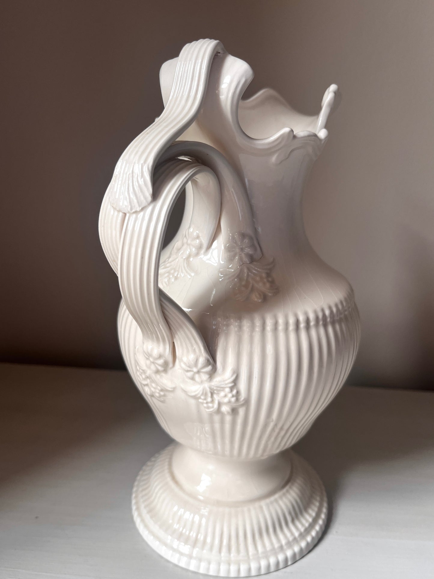 Royal Creamware Originals Large Rococo Revival Ewer Jug – 27 cm