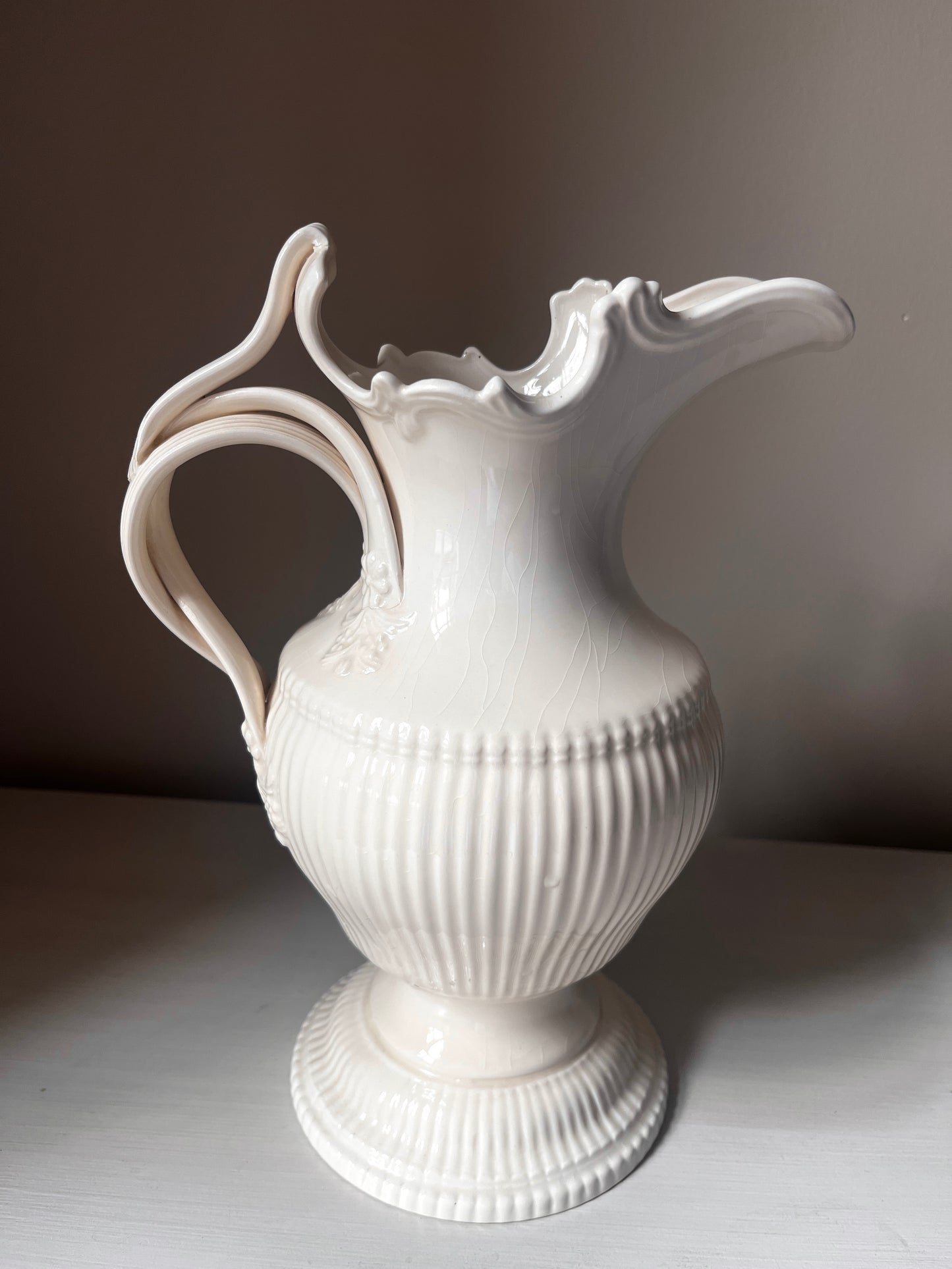 Royal Creamware Originals Large Rococo Revival Ewer Jug – 27 cm