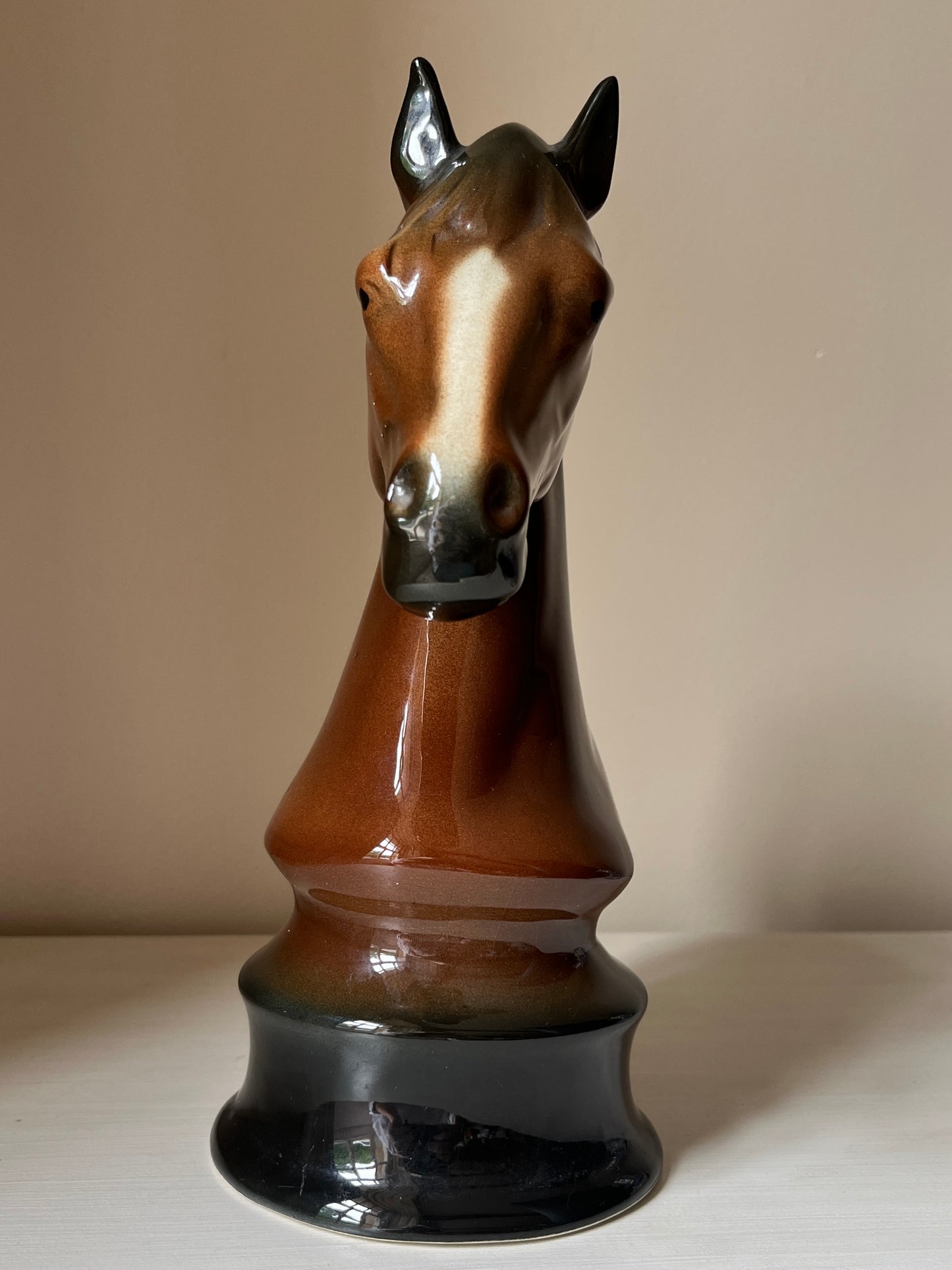 Vintage Horse Head Equestrian Bust Book End