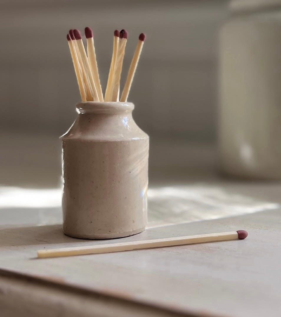 Antique Ink Bottle Match Holder