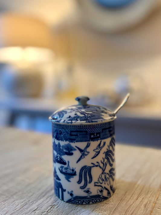 Antique Wedgwood Willow Condiment Pot
