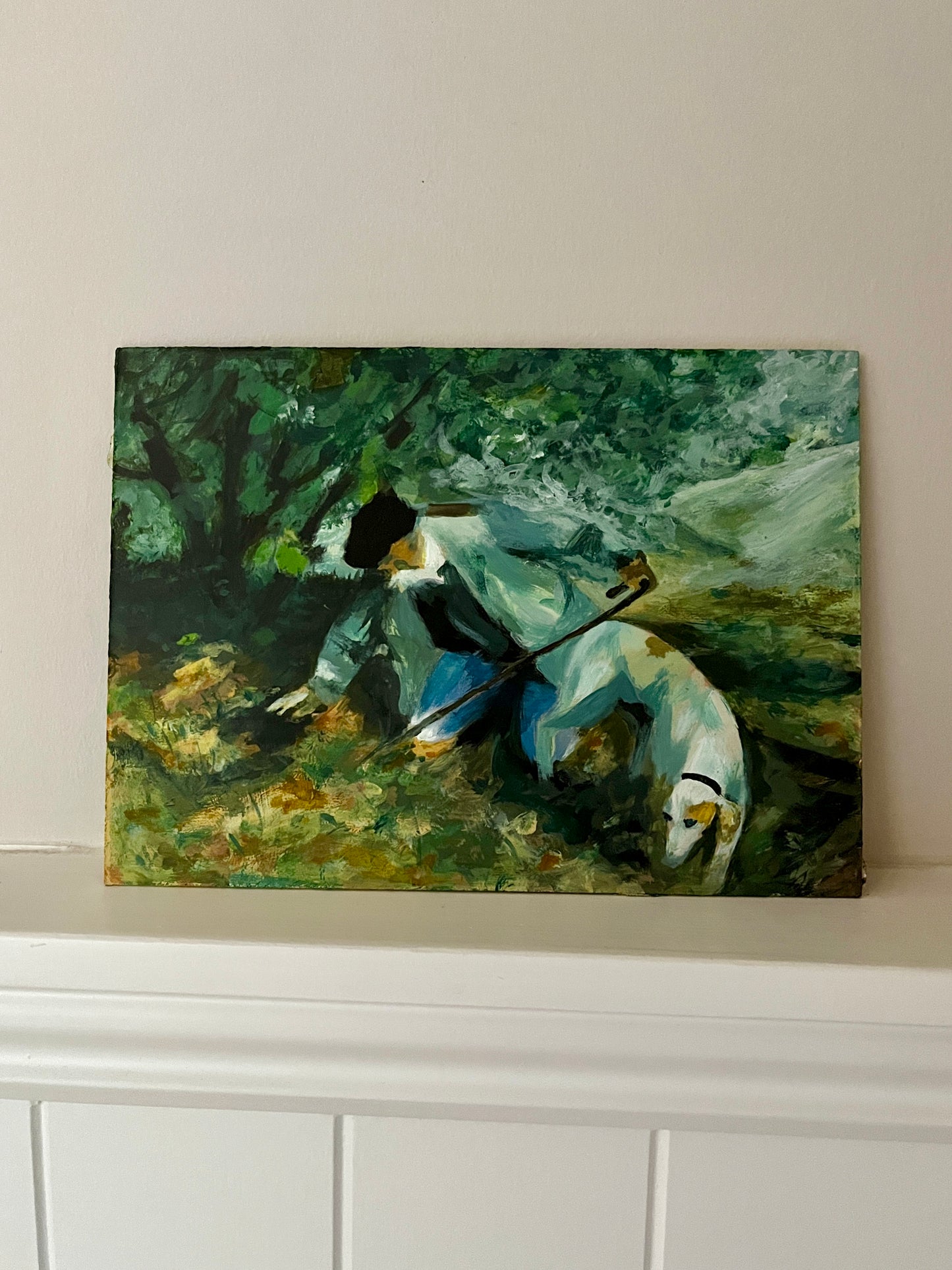 Original Acrylic Painting on Board French Country Scene