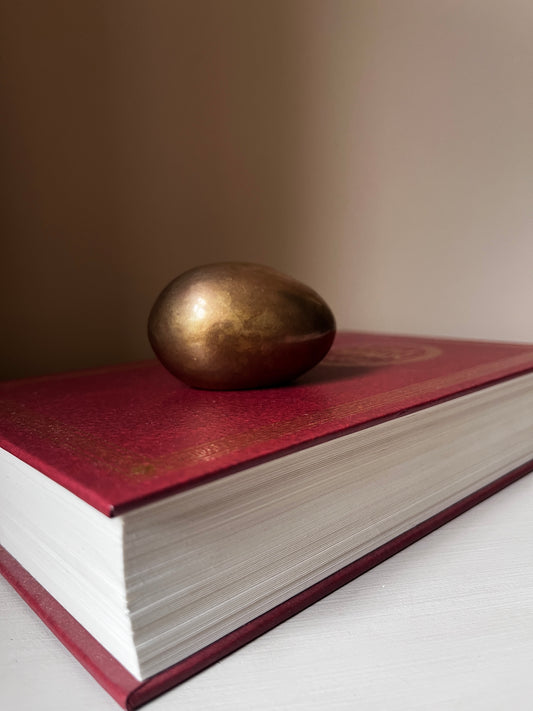 Vintage Solid Brass Egg Decor