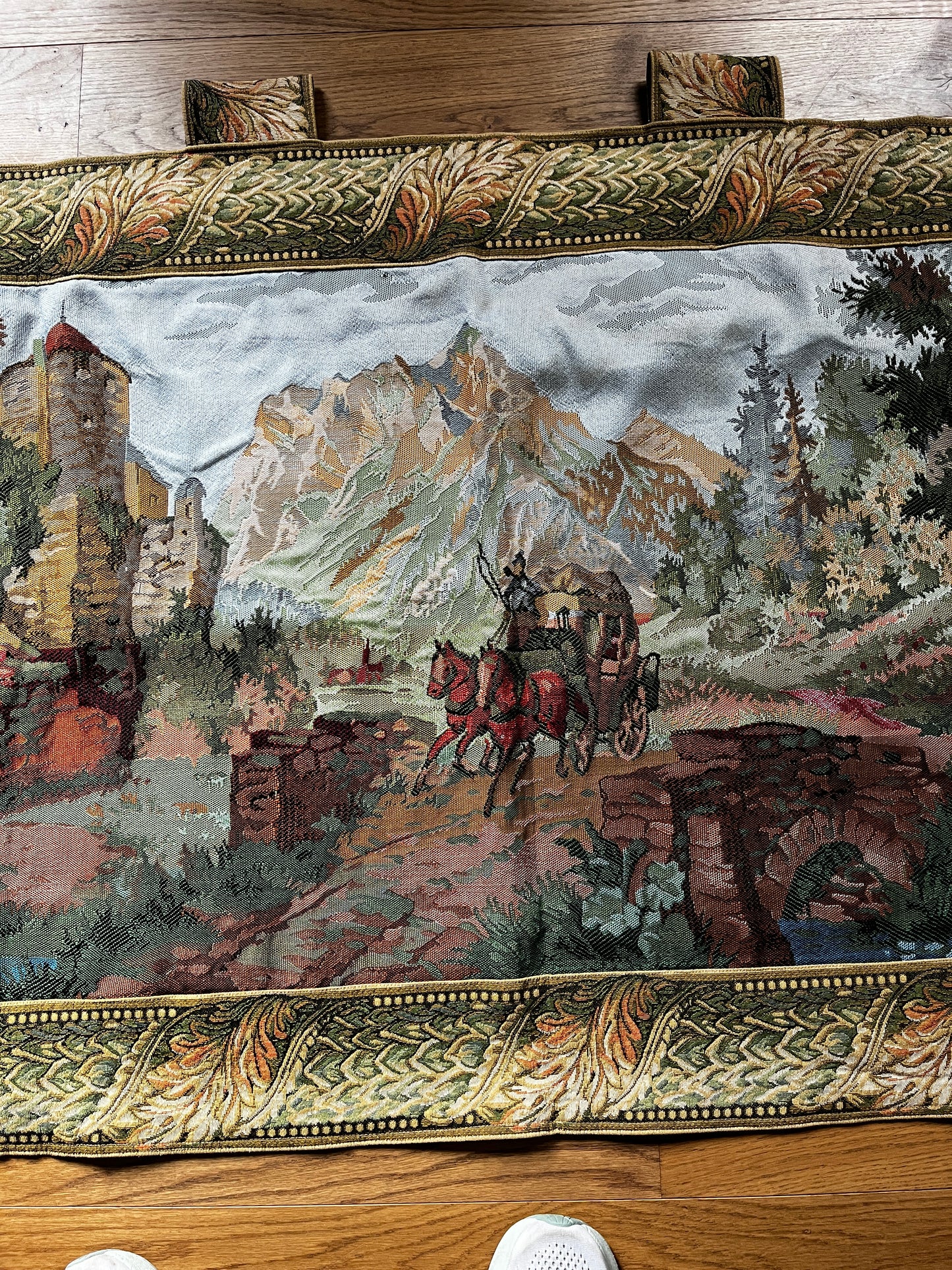 Vintage French Fabric Tapestry Wall Hanging