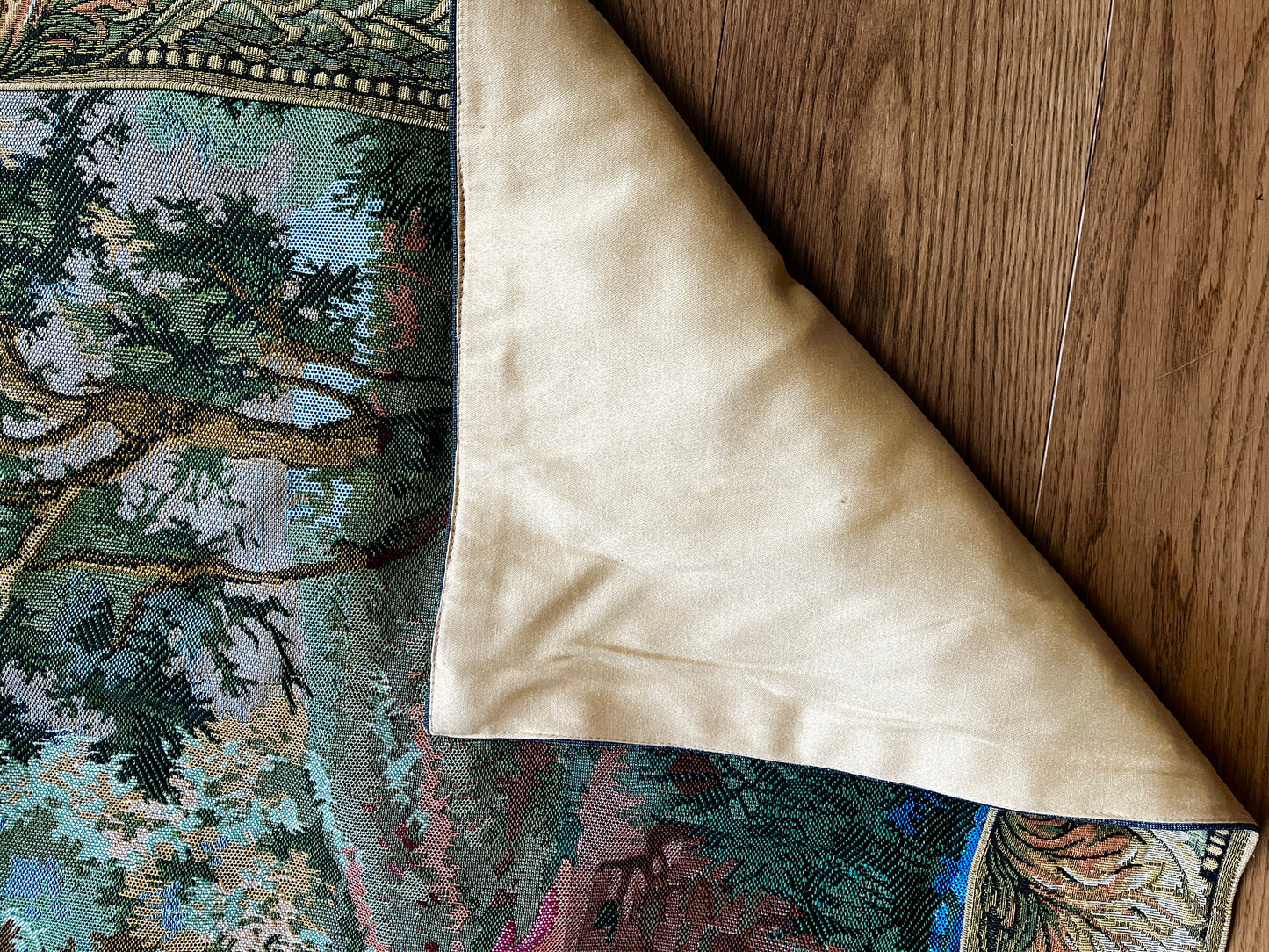 Vintage French Fabric Tapestry Wall Hanging