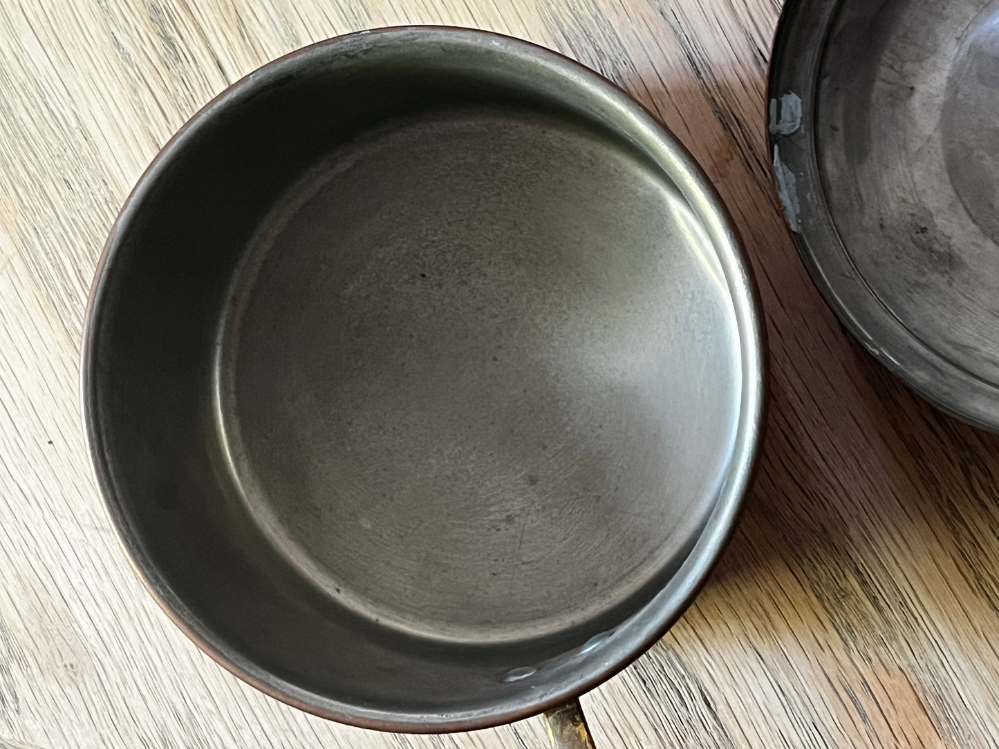 Set of 3 Vintage English Copper Pans