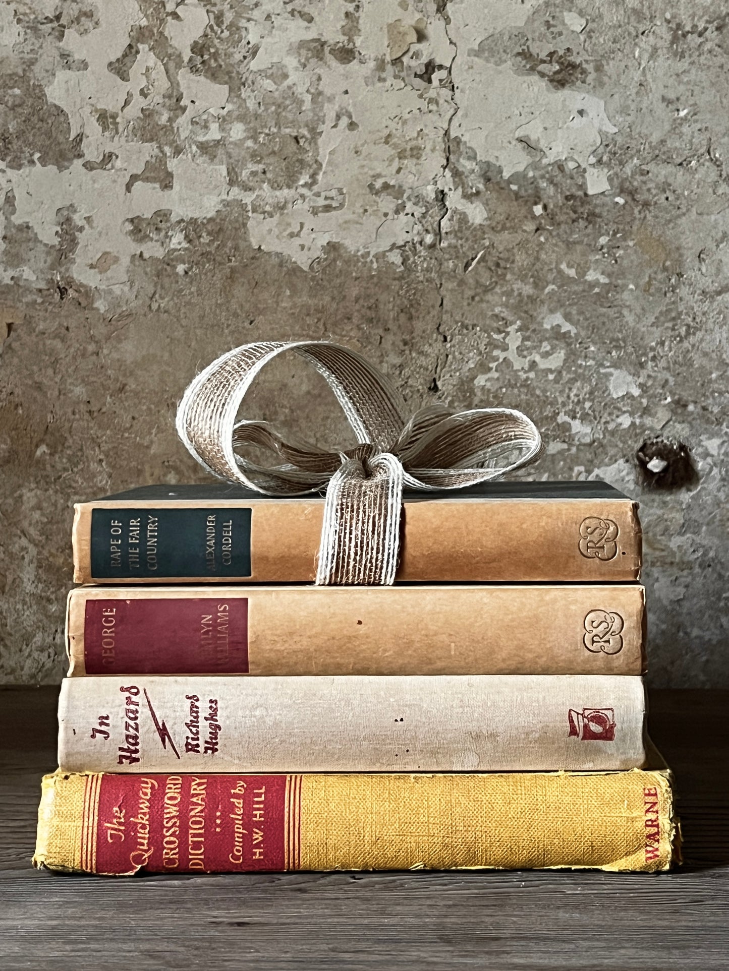 Set of 4 Vintage Styling Books Yellows