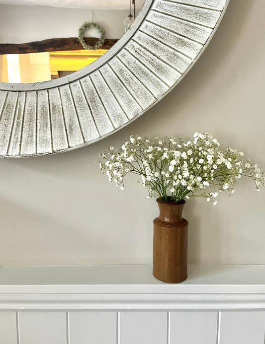 Vintage antique Victorian salt glazed bottle vase in mint condition