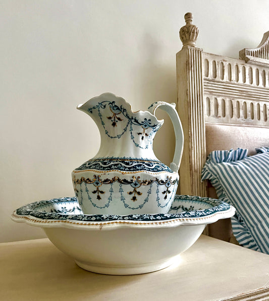 Antique Pitcher and Bowl by Grindley & Co