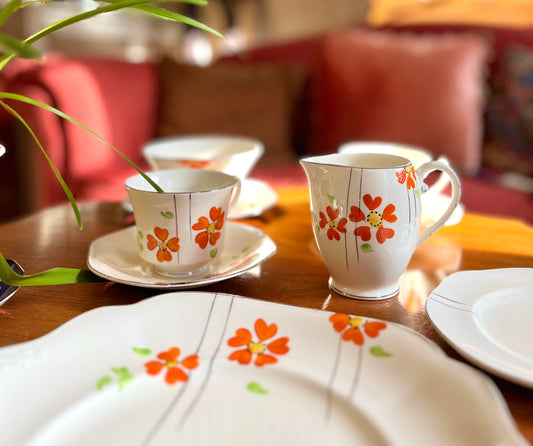 20 piece Vintage James Kent Bone China Art Nouveau Handpainted English Afternoon Tea Set