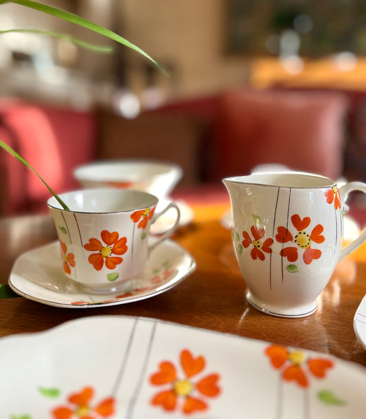 20 piece Vintage James Kent Bone China Art Nouveau Handpainted English Afternoon Tea Set