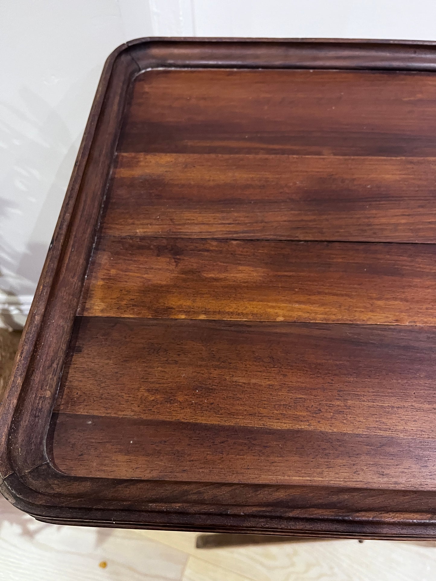 Antique Mahogony Butlers Tray on Foldable legs