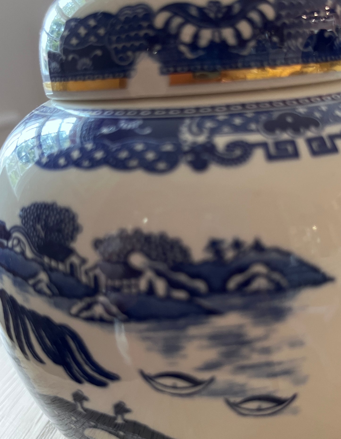 Vintage Ringtons Blue & White Tea Set – Willow Pattern Wade Ceramics Teapot, Jug & Tea Caddy