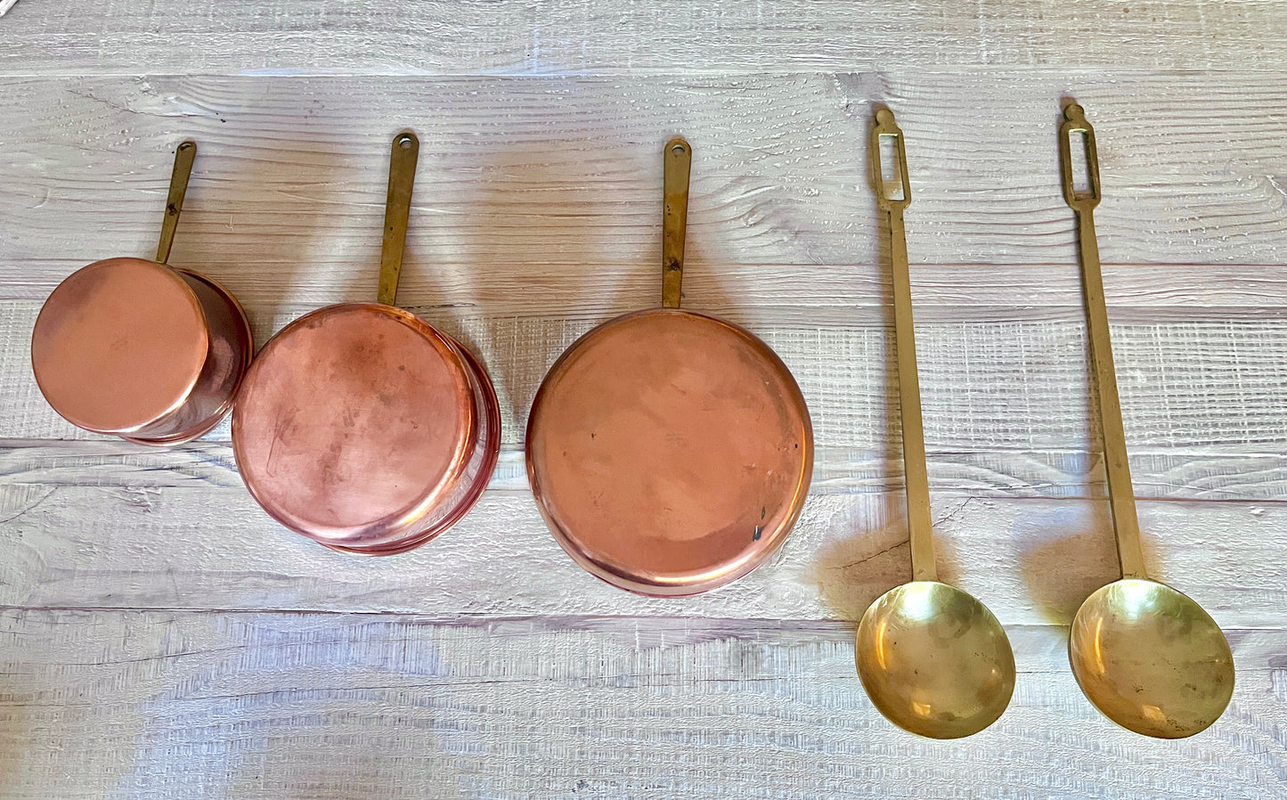 Pair of Vintage Lacquered Ladles