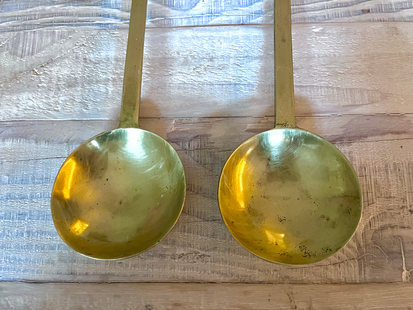 Pair of Vintage Lacquered Ladles