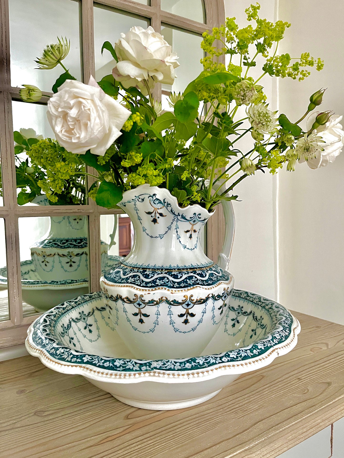 Antique Pitcher and Bowl by Grindley & Co
