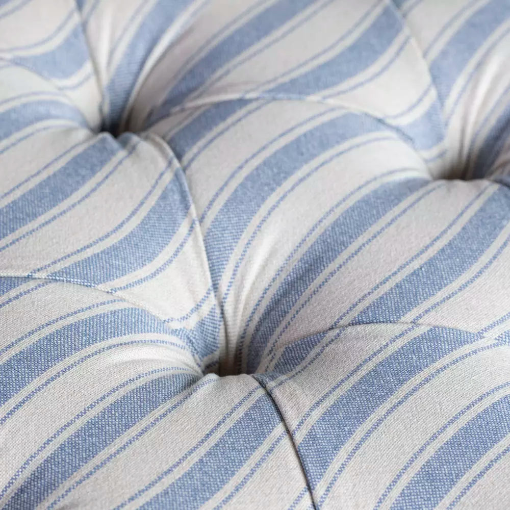 New PRE ORDER French Style Striped Linen Ticking Ottoman