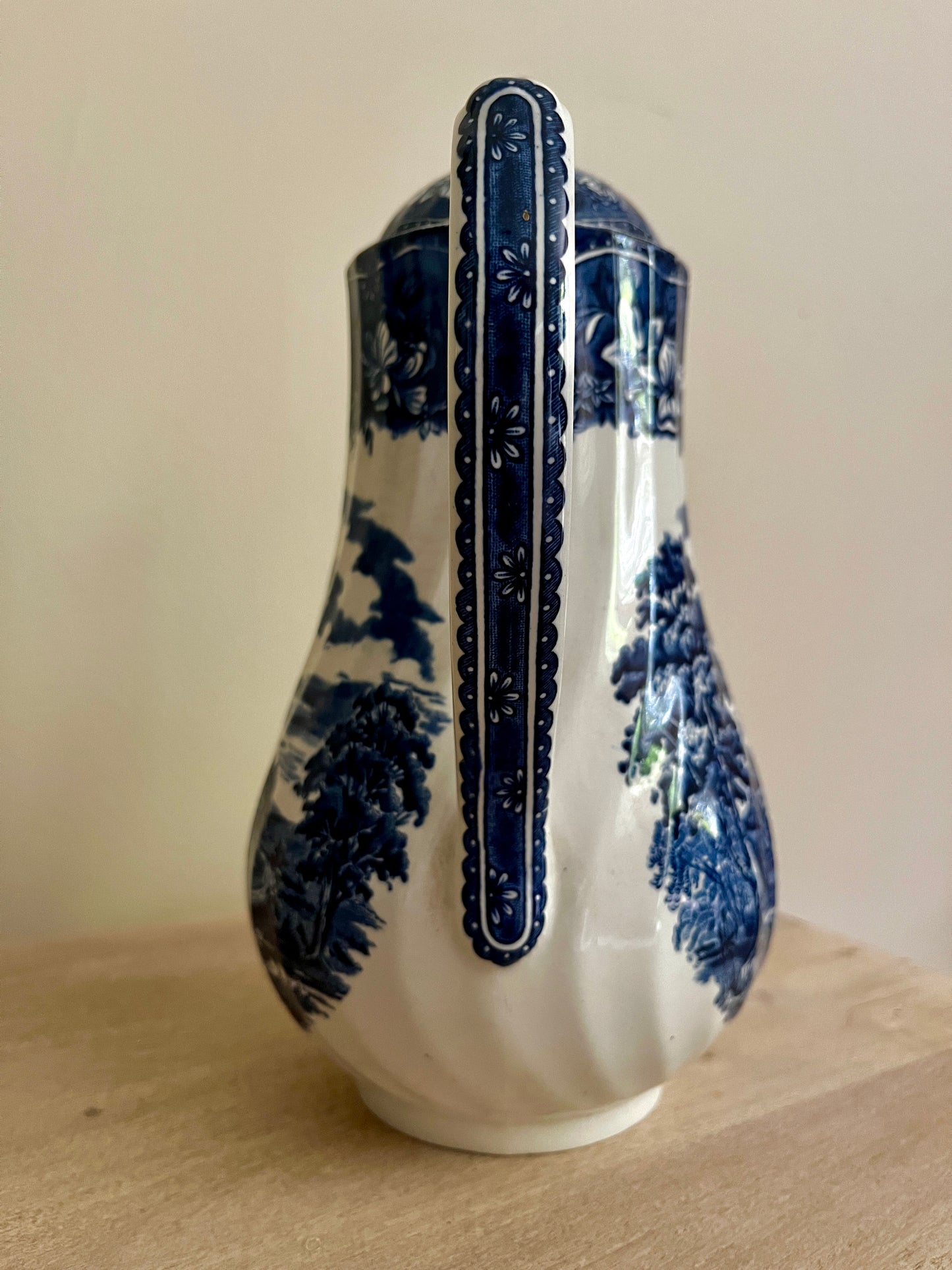 Vintage Old Castle by Barrats Blue & White Large Coffee Pot