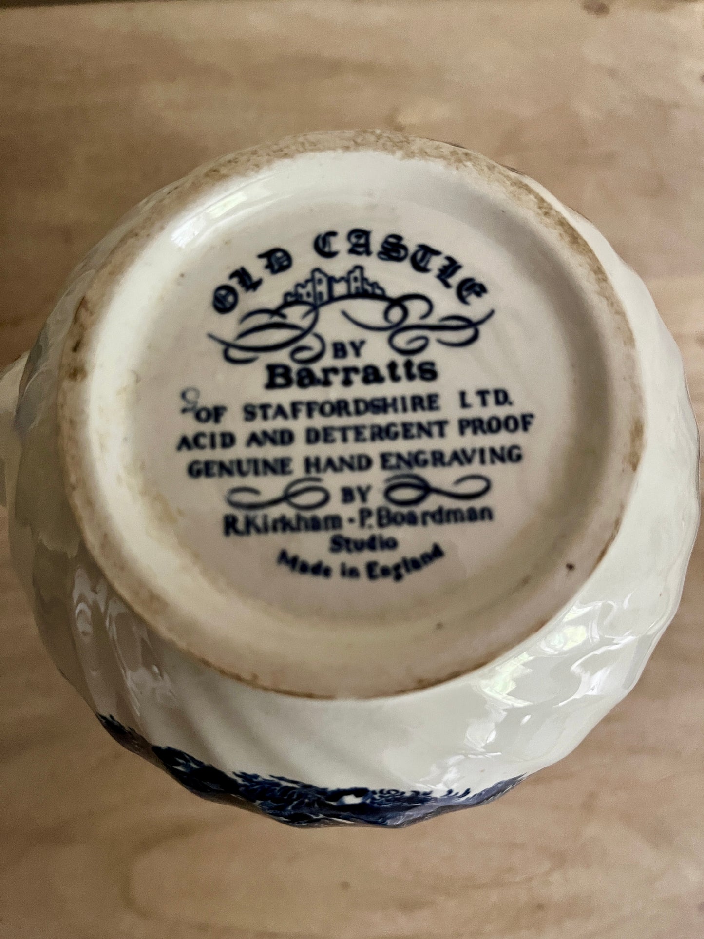 Vintage Old Castle by Barrats Blue & White Large Coffee Pot