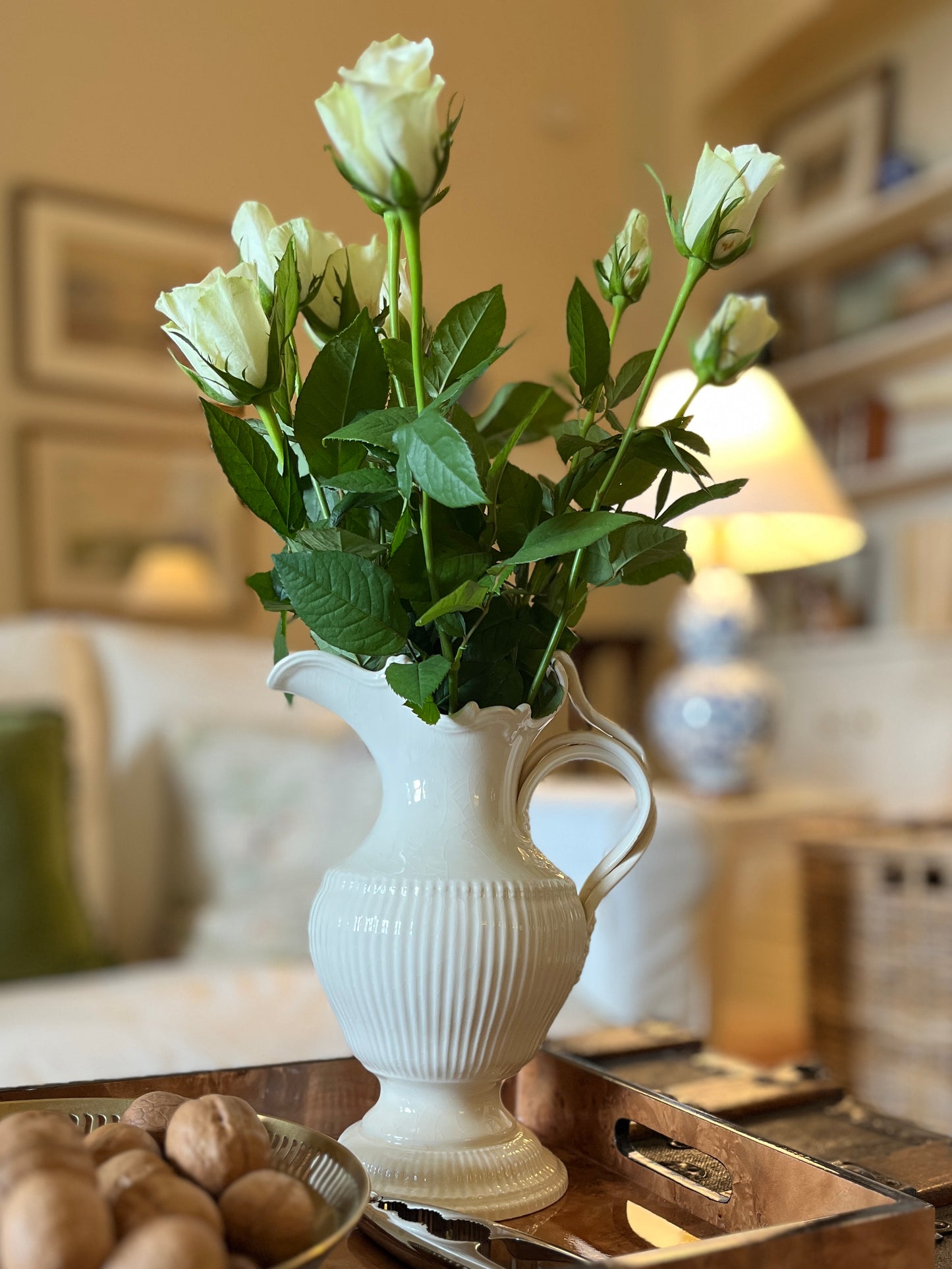 Royal Creamware Originals Large Rococo Revival Ewer Jug – 27 cm